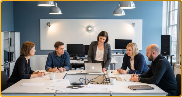 Business meeting at Runway Hive